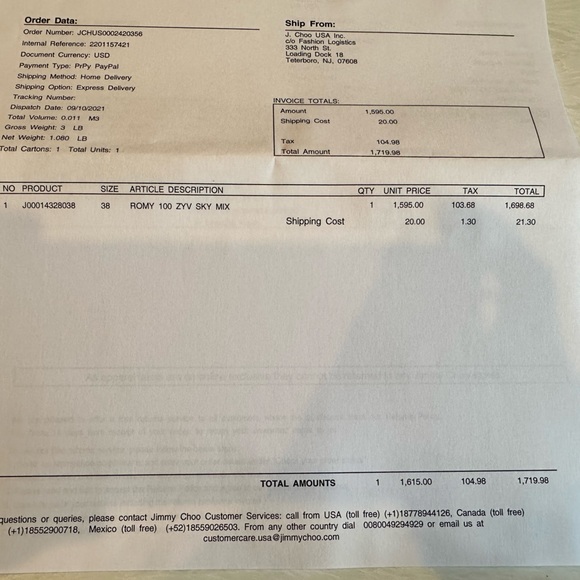 Jimmy Choo Romy 100 ZYV Sky Mix, size 38 (8) - Picture 5 of 10